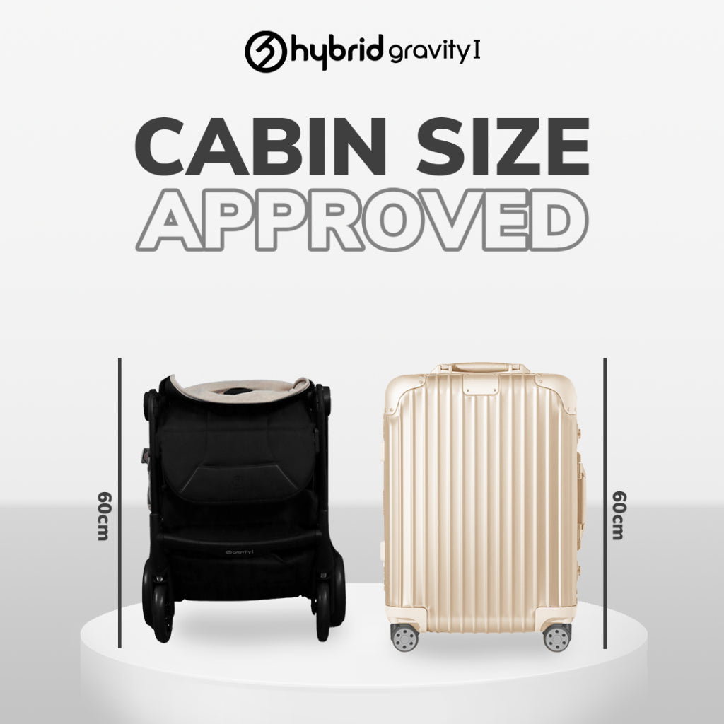 Hybrid Premium Gravity I Sand Breeze Black Chassic (Free Bag Stroller + Cup Holder) / Stroller Anak