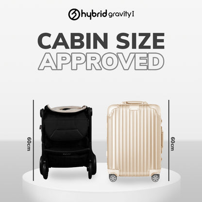 Hybrid Premium Gravity I Sand Breeze Black Chassic (Free Bag Stroller + Cup Holder) / Stroller Anak