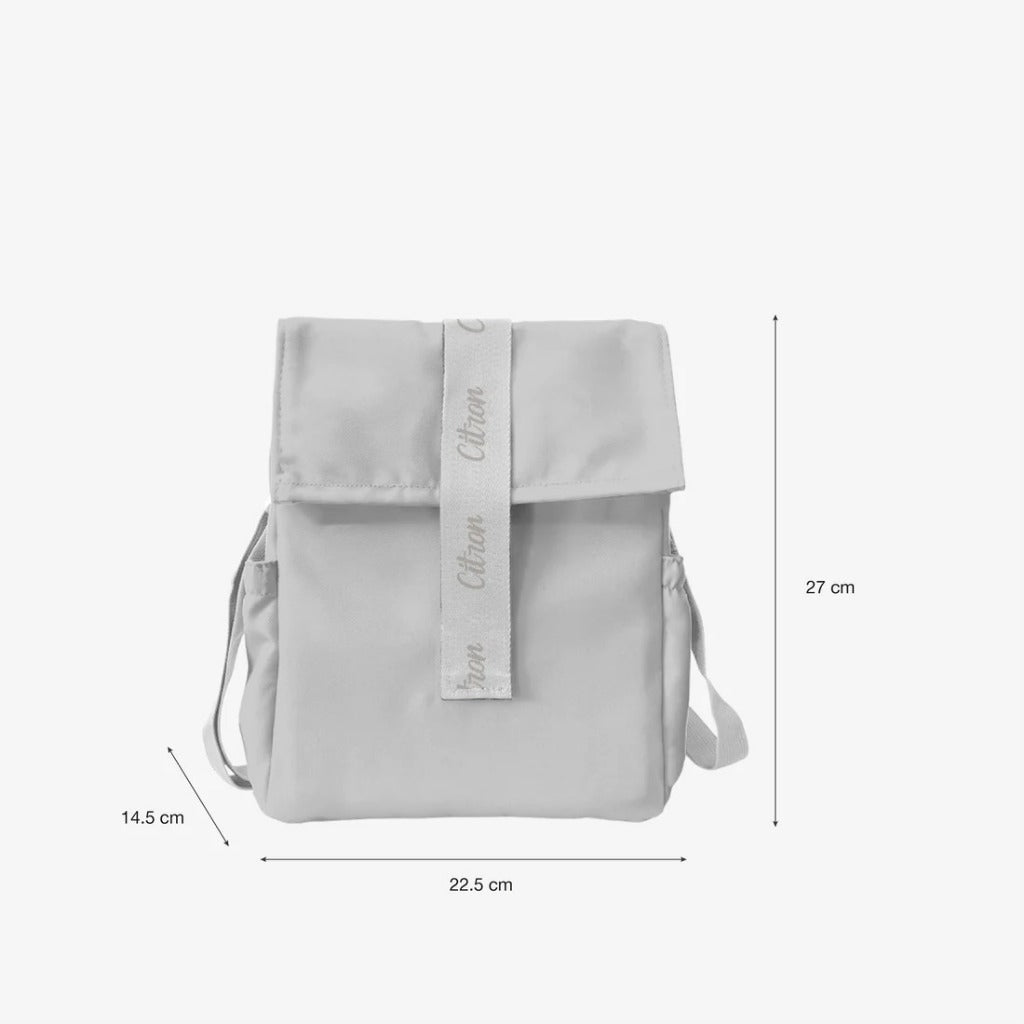 Citron Insulated Roll-up Lunch Bag - Blush pink