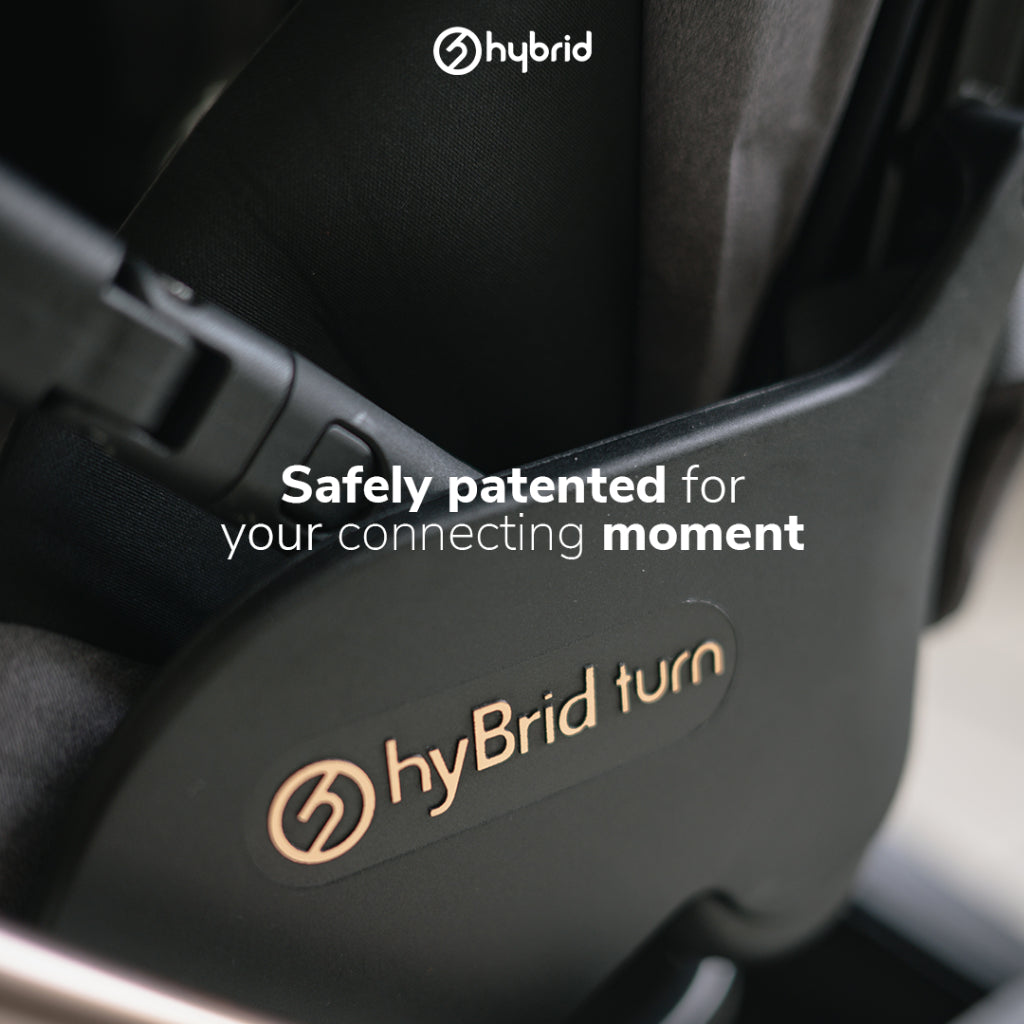 Hybrid Stroller Turn Black Anodized Chassic (Include Raincover + Cup Holder + Front Armrest)