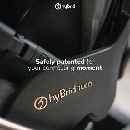 Hybrid Stroller Turn Black Anodized Chassic (Include Raincover + Cup Holder + Front Armrest)