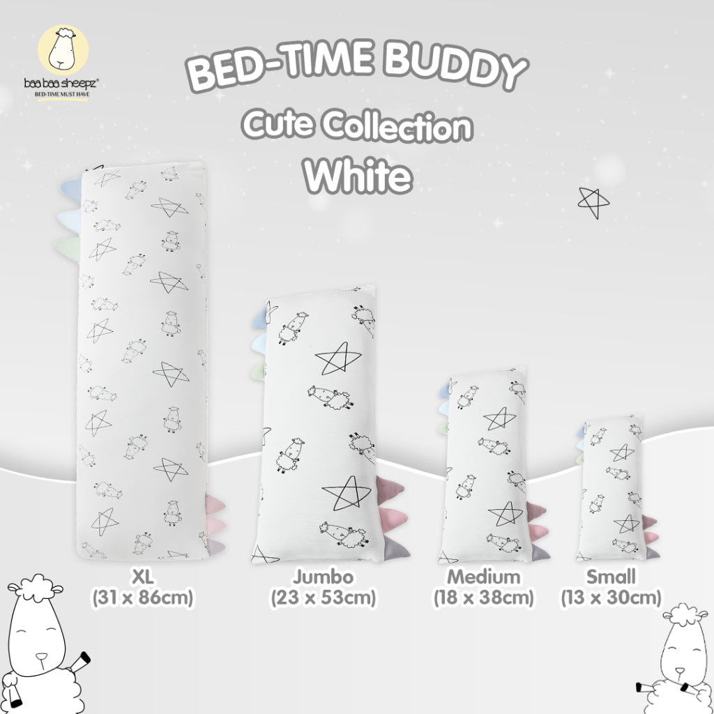 Baabaasheepz Bedtime Buddy Cute Big Star & Sheepz White (S/M/L/XL) / Bantal Anak /Bantal Bayi
