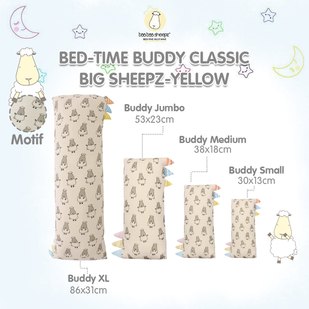 Baabaasheepz Bedtime Buddy Big Sheepz with Color & Stripe tag (S/M/L/XL)
