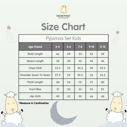 Baabaasheepz Pyjamas Set Goodnight Baa Baa White + Goodnight Baa Baa White
