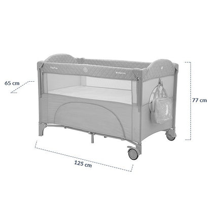Kikkaboo Baby cot 2 levels Milky Way 2023 / Babycots Kikkaboo - GREY
