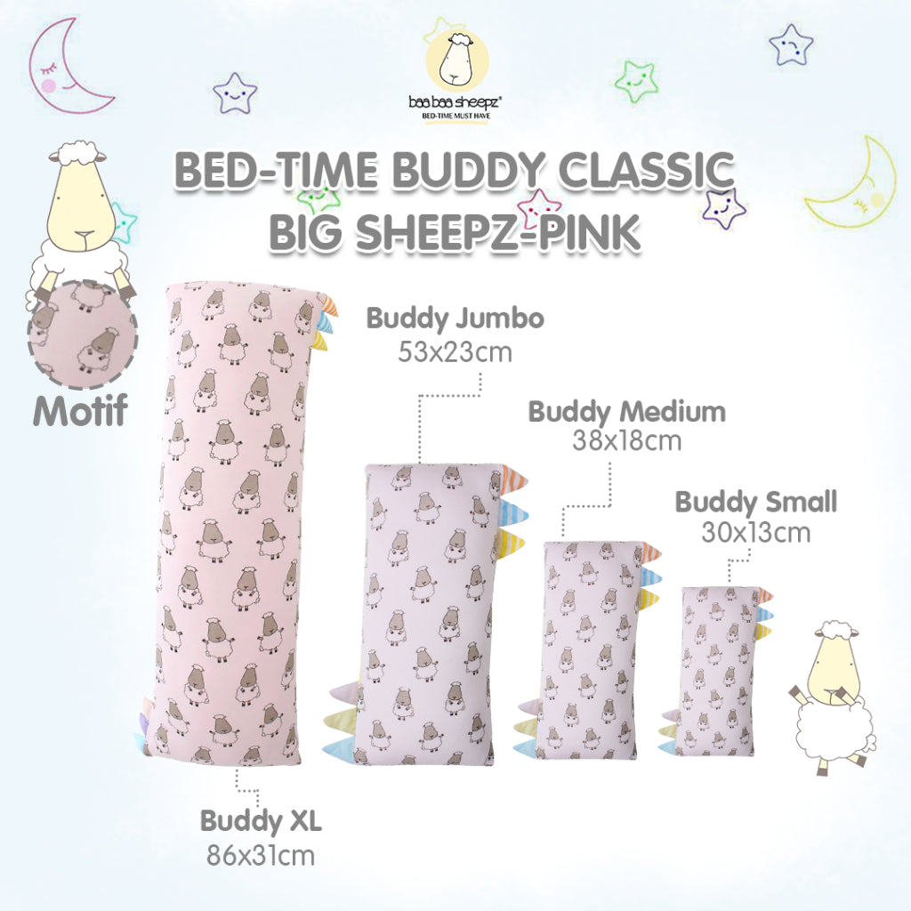 Baabaasheepz Bedtime Buddy Big Sheepz with Color & Stripe tag (S/M/L/XL)