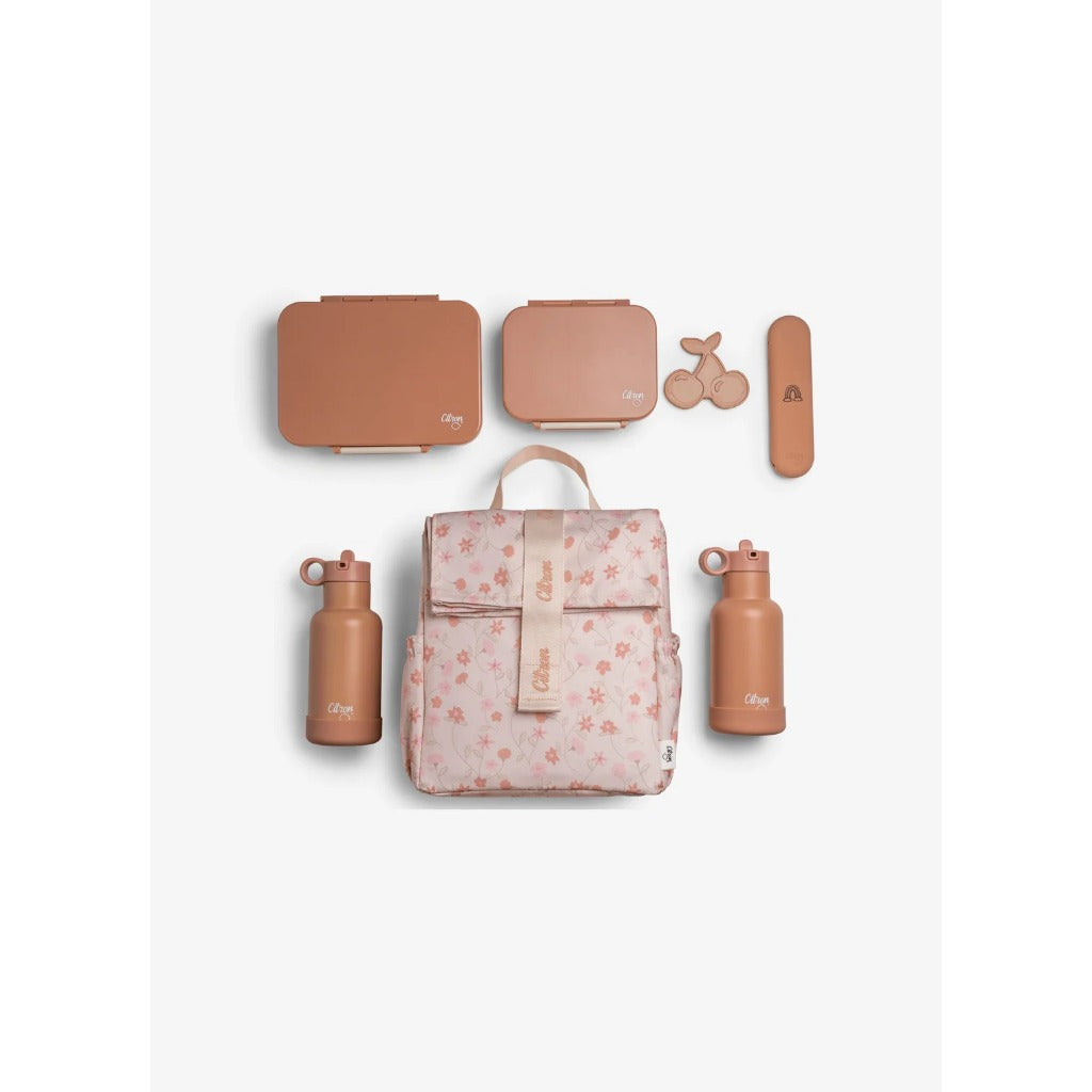 Citron Insulated Roll-up Lunch Bag - Blush pink