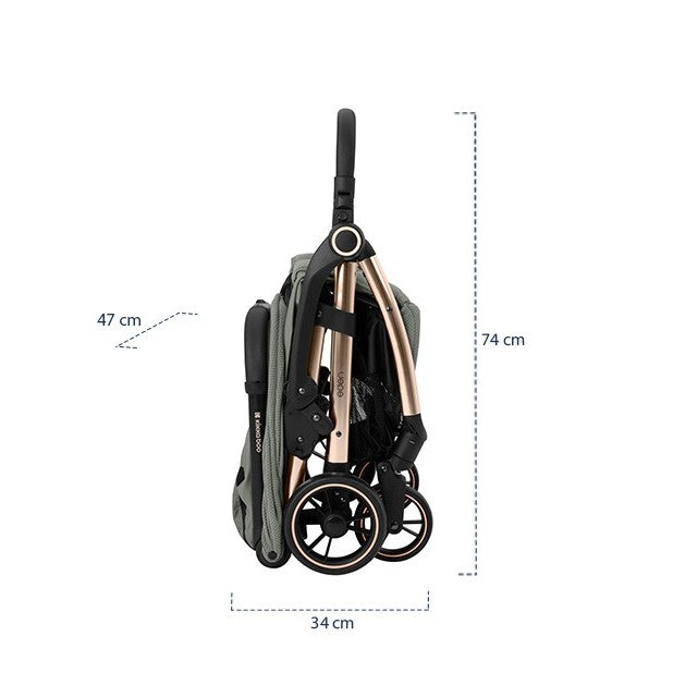 Kikkaboo Pushchair Autofolding Eden Black