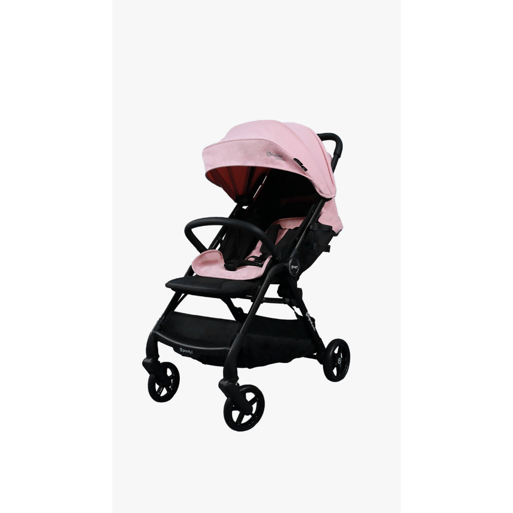 Hybrid Premium Gravity I Pink Blossom Black Chassic (Free Bag Stroller + Cup Holder ) / Stroller Anak