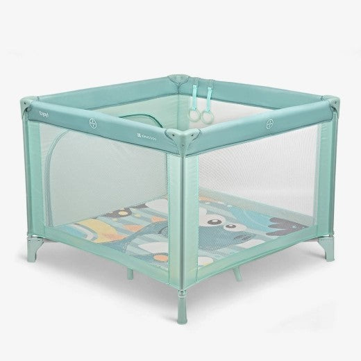 Kikkaboo Baby cot Playpen/ Babycots Kikkaboo -Enjoy Beige Bear/Enjoy Grey Cat/Enjoy Mint Dino