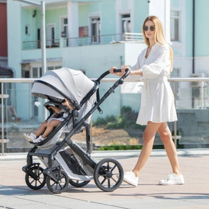 Kikkaboo Darling Black Stroller 3in1 with transf. seat