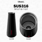 Oball Dopamine Goddess Cup Stainless Steel Vacuum Tumbler Botol Minum Perempuan dengan Keychain Bunga Lucu