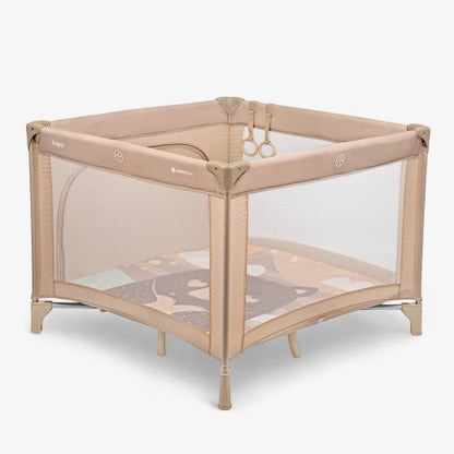 Kikkaboo Baby cot Playpen/ Babycots Kikkaboo -Enjoy Beige Bear/Enjoy Grey Cat/Enjoy Mint Dino