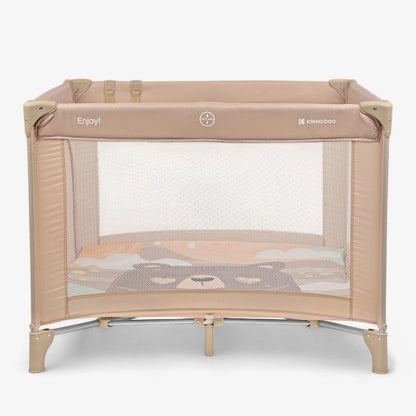 Kikkaboo Baby cot Playpen/ Babycots Kikkaboo -Enjoy Beige Bear/Enjoy Grey Cat/Enjoy Mint Dino
