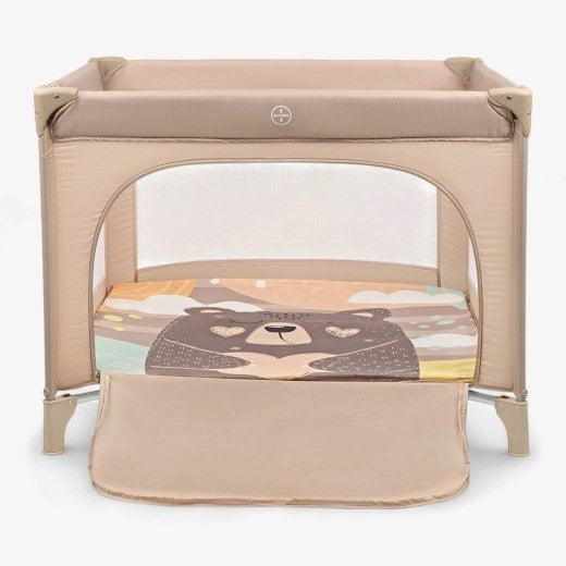 Kikkaboo Baby cot Playpen/ Babycots Kikkaboo -Enjoy Beige Bear/Enjoy Grey Cat/Enjoy Mint Dino