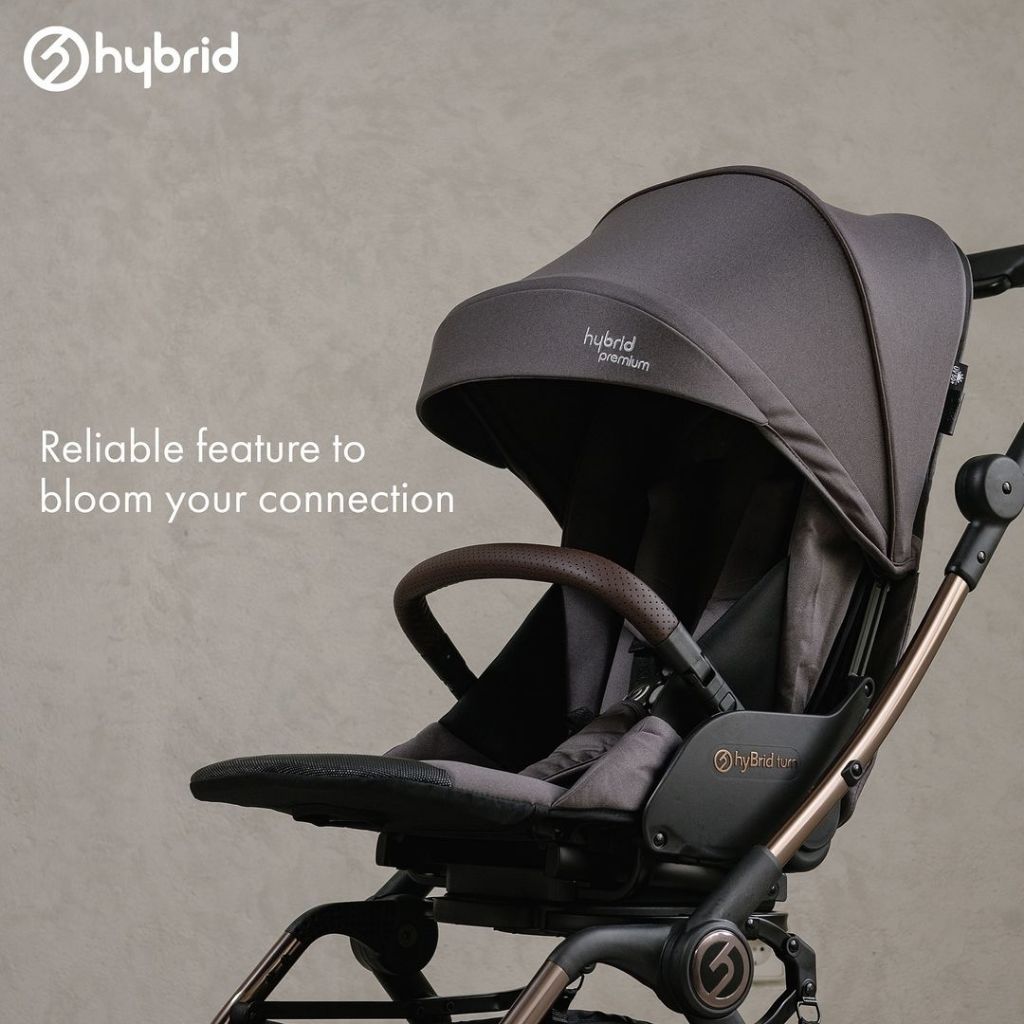Hybrid Stroller Mini Turn Caramel (Include Raincover + Cup Holder + Front Armrest)