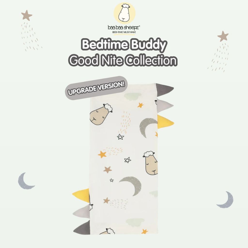 Baabaasheepz Bedtime Buddy Goodnight Baa Baa White with Color tag S/M/L/XL / Bantal Anak