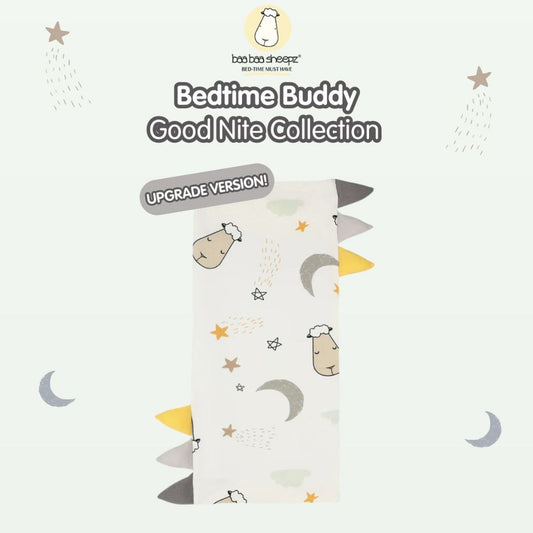 Baabaasheepz Bedtime Buddy Goodnight Baa Baa White with Color tag S/M/L/XL / Bantal Anak