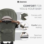 Kikkaboo Pushchair Autofolding Joy Army Green