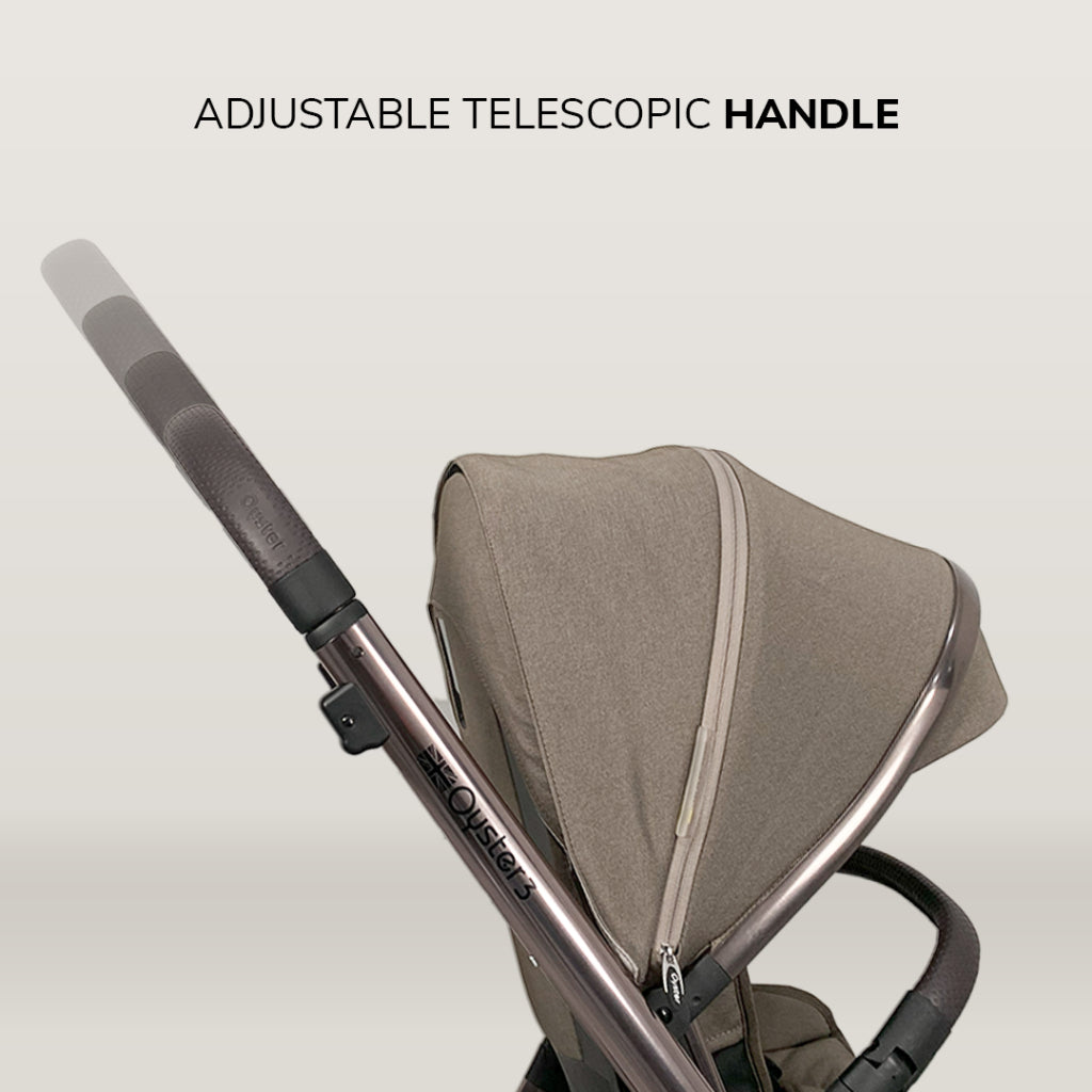 Oyster 3 Stroller Plus Mink Bronze Brown Chassic
