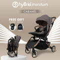 Hybrid Stroller Mini Turn Caramel (Include Raincover + Cup Holder + Front Armrest)