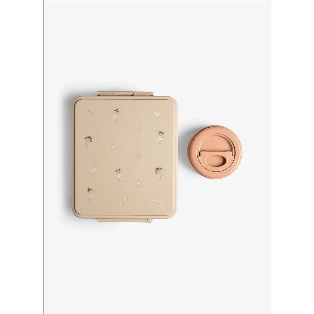 Citron Grand Lunch Box - 4 Compartments + Food Jar