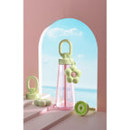 Oball Dopamine Tritan Botol Minum Perempuan dengan Keychain Bunga Lucu Gelas Bottles Kitchenware Minuman Silikon Water