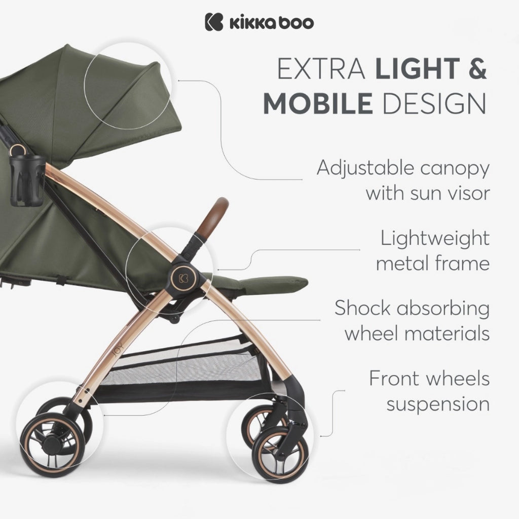 Kikkaboo Pushchair Autofolding Joy Army Green