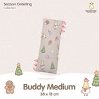 Baabaasheepz Bedtime Buddy Christmas 2 Beige with Checkers tag Red (S/M/L/XL)