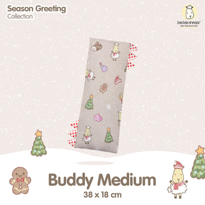 Baabaasheepz Bedtime Buddy Christmas 2 Beige with Checkers tag Red (S/M/L/XL)