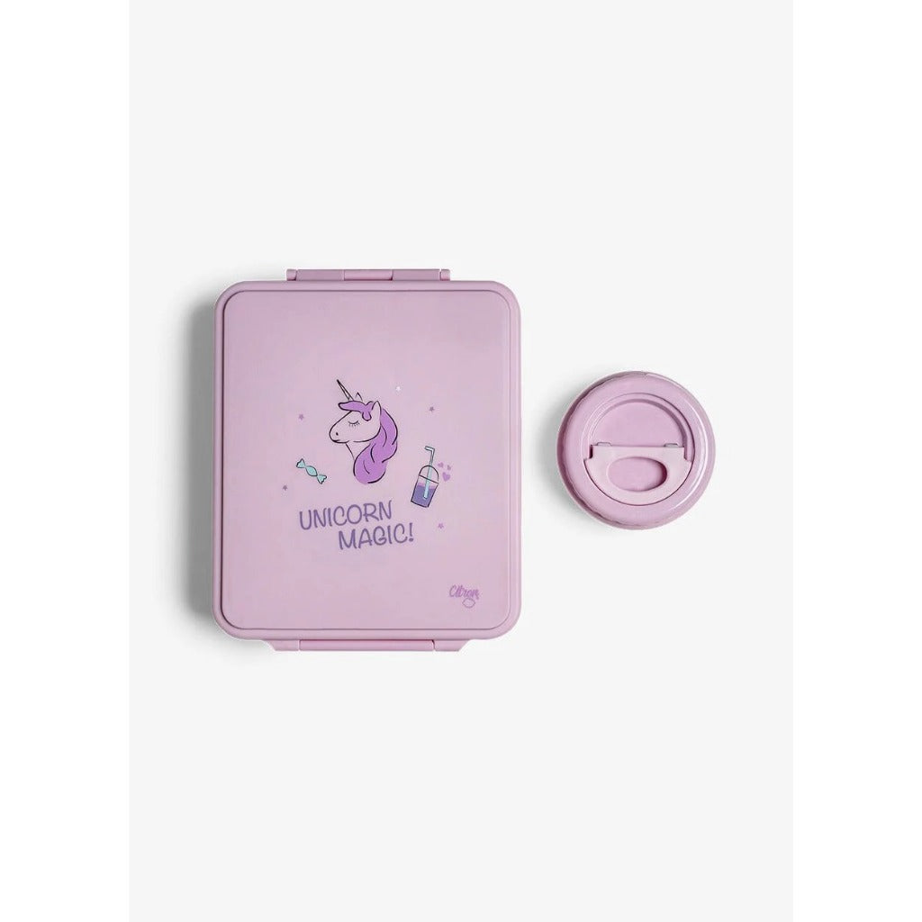 Citron Grand Lunch Box - 4 Compartments + Food Jar