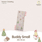 Baabaasheepz Bedtime Buddy Christmas 2 Beige with Checkers tag Red (S/M/L/XL)