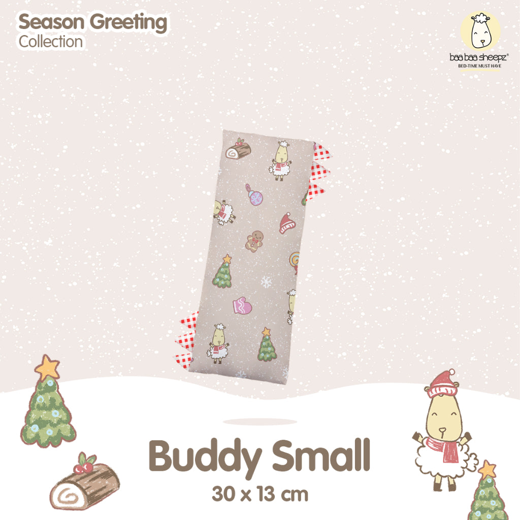 Baabaasheepz Bedtime Buddy Christmas 2 Beige with Checkers tag Red (S/M/L/XL)