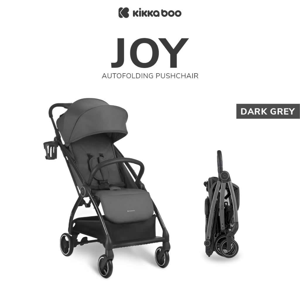 Kikkaboo Pushchair Autofolding Joy Dark Grey