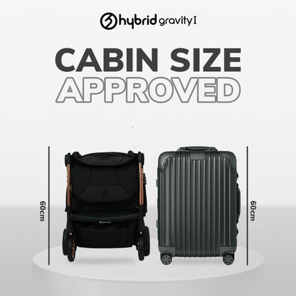 Hybrid Premium Gravity II Rose Gold Chassic (Free Bag Stroller + Cup Holder) / Stroller Anak
