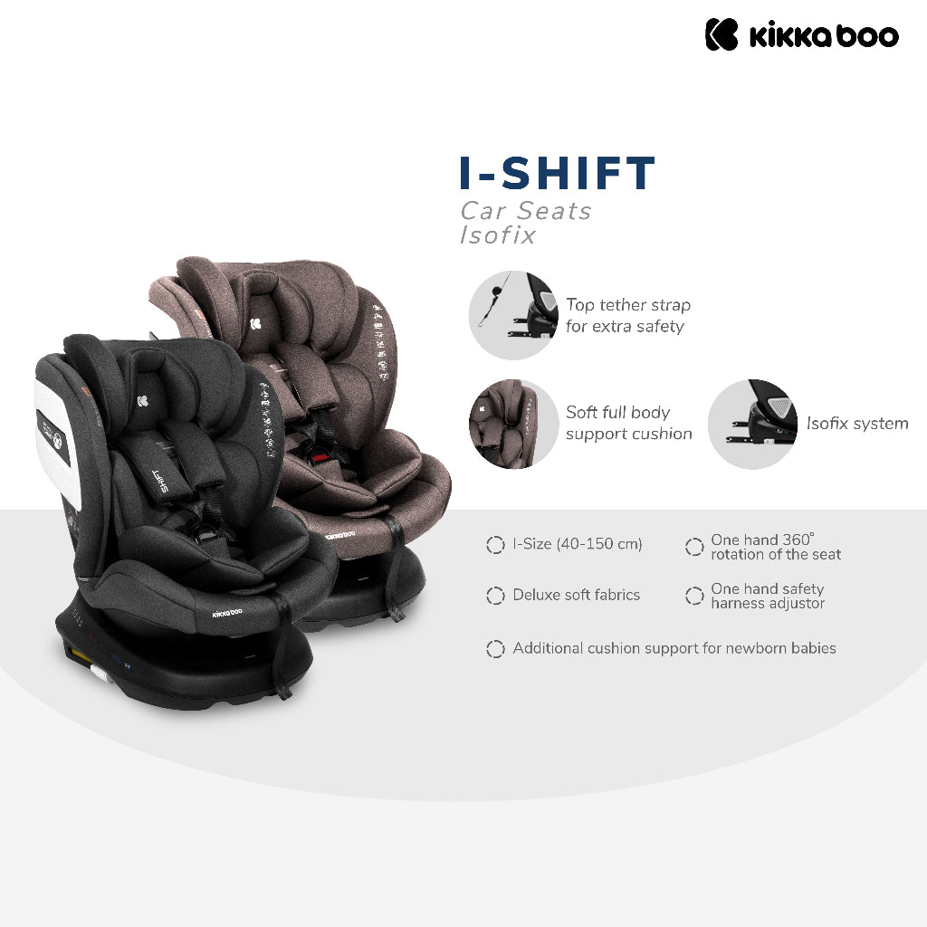 Kikkaboo Car seat 0-1-2-3 (0-36 kg) Shift ISOFIX Brown