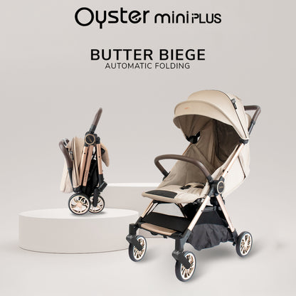 Oyster Stroller Mini Plus Butter Beige Champagne Chassis / Stroller Anak