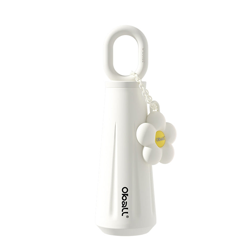 Oball Dopamine Goddess Cup Stainless Steel Vacuum Tumbler Botol Minum Perempuan dengan Keychain Bunga Lucu