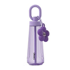 Oball Dopamine Tritan Botol Minum Perempuan dengan Keychain Bunga Lucu Gelas Bottles Kitchenware Minuman Silikon Water