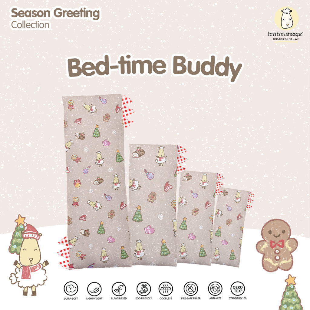 Baabaasheepz Bedtime Buddy Christmas 2 Beige with Checkers tag Red (S/M/L/XL)