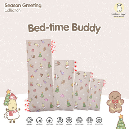 Baabaasheepz Bedtime Buddy Christmas 2 Beige with Checkers tag Red (S/M/L/XL)