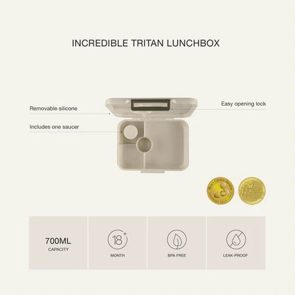 Citron Incredible Tritan Lunch Box - 4 Compartments - Dino Green