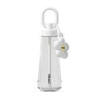 Oball Dopamine Tritan Botol Minum Perempuan dengan Keychain Bunga Lucu Gelas Bottles Kitchenware Minuman Silikon Water