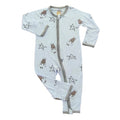 Baabaasheepz Romper Zip Big Star & Sheepz with Grey Border / Romper Zipper Anak