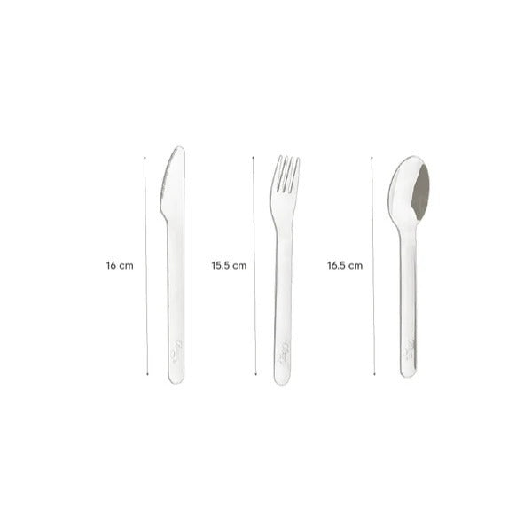 Citron Stainless Steel Cutlery with Pouch - Blush Pink