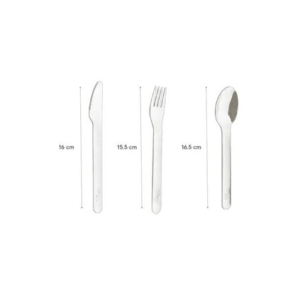Citron Stainless Steel Cutlery with Pouch - Blush Pink