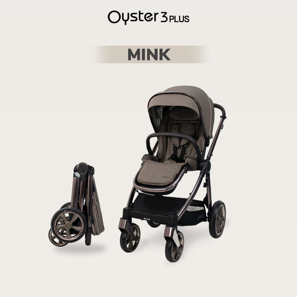 Oyster 3 Stroller Plus Mink Bronze Brown Chassic
