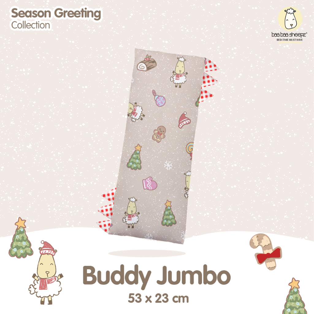 Baabaasheepz Bedtime Buddy Christmas 2 Beige with Checkers tag Red (S/M/L/XL)