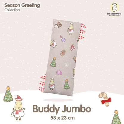 Baabaasheepz Bedtime Buddy Christmas 2 Beige with Checkers tag Red (S/M/L/XL)