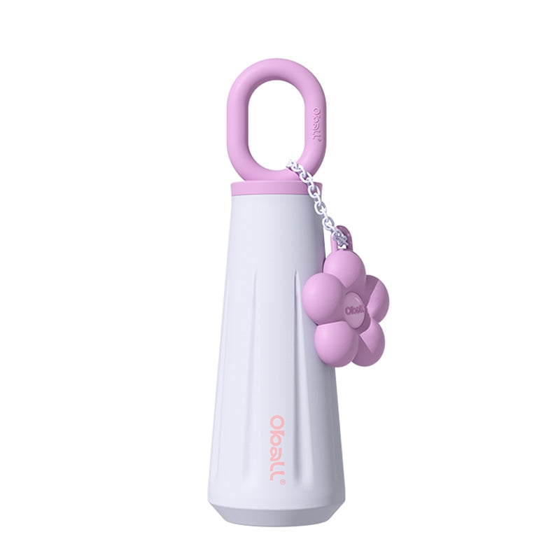 Oball Dopamine Goddess Cup Stainless Steel Vacuum Tumbler Botol Minum Perempuan dengan Keychain Bunga Lucu